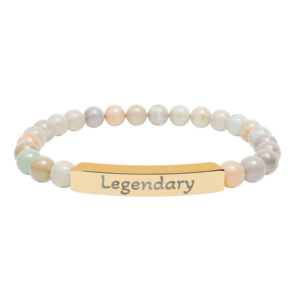Engraved Stone Bracelet - 'Legendary'