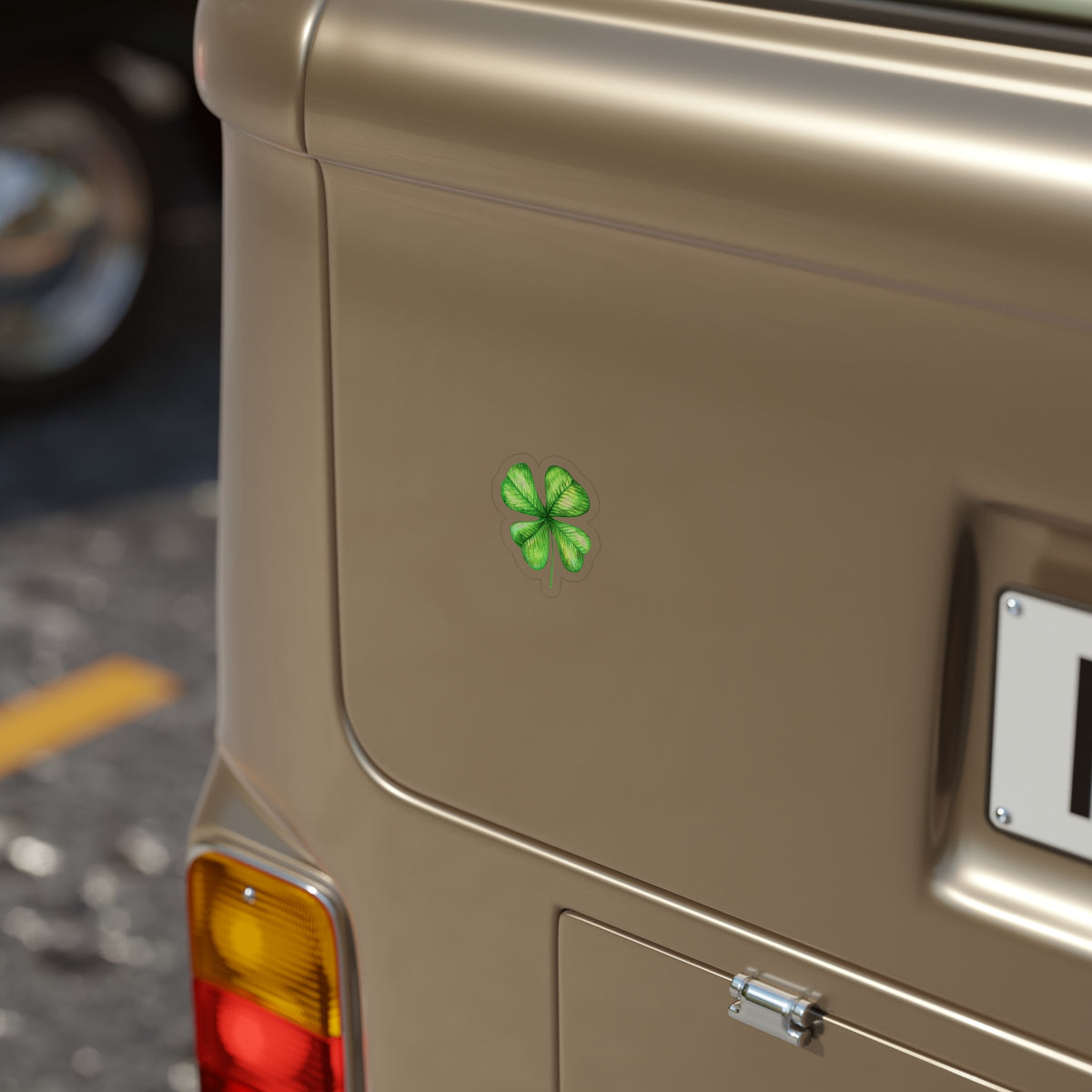 Four-Leaf Clover Die-Cut Sticker — Waterproof/Outdoor