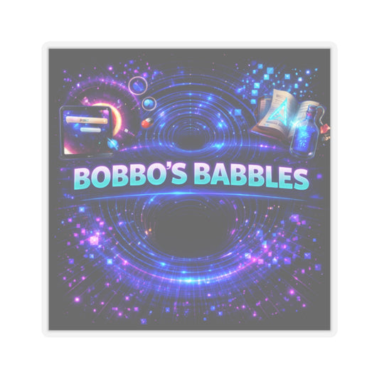 'Bobbo’s Babbles' Matrix Logo Sticker