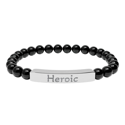 Engraved Stone Bracelet - 'Heroic'