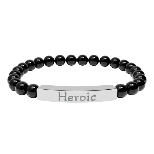 Engraved Stone Bracelet - 'Heroic'