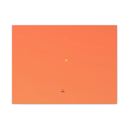 "To The Moon" (Orange) Canvas