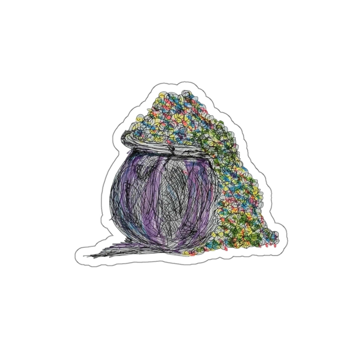 Colorful Candy Cauldron Sticker