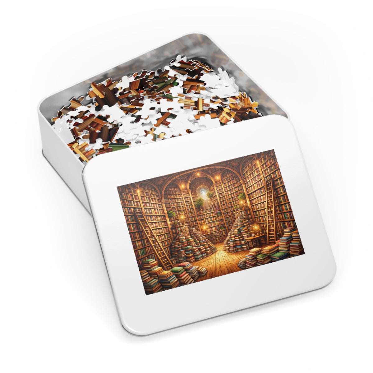 Library Jigsaw Puzzle with Tin - 1,000 Pieces