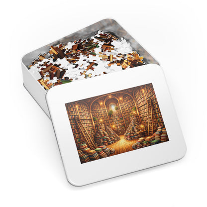 Library Jigsaw Puzzle with Tin - 1,000 Pieces