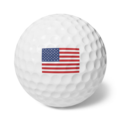 Golf Balls - American Flag - 6-Pack