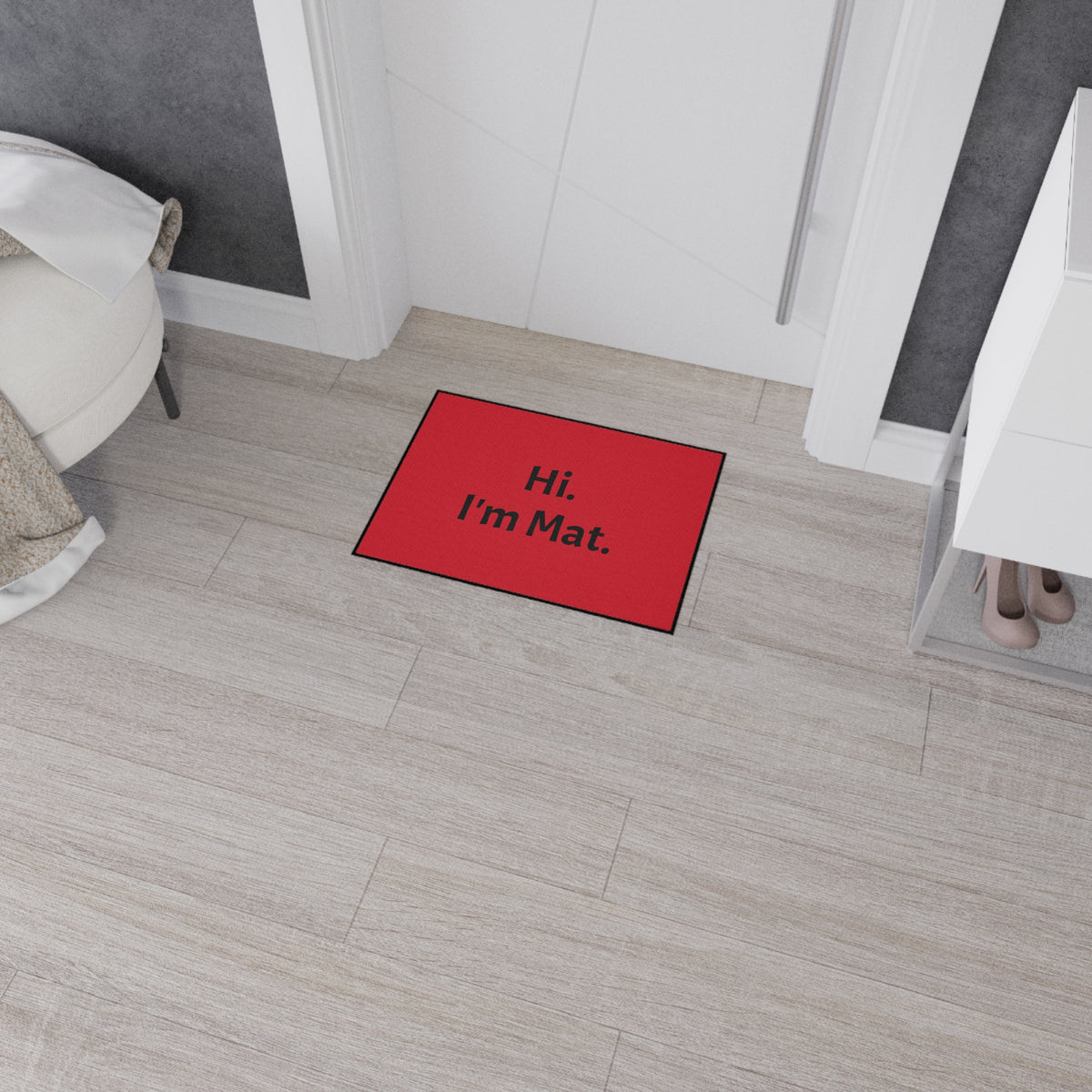 Hi. I'm Mat. (Red) Heavy-Duty Floor Mat
