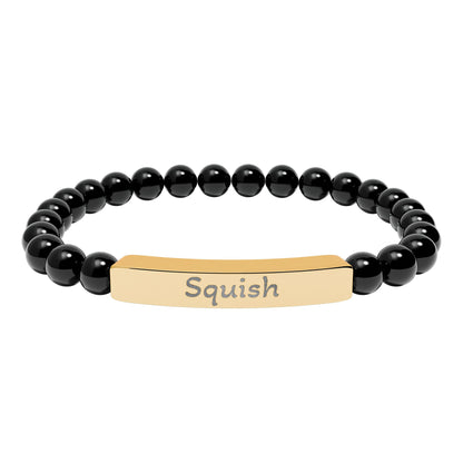 Engraved Stone Bracelet - 'Squish'