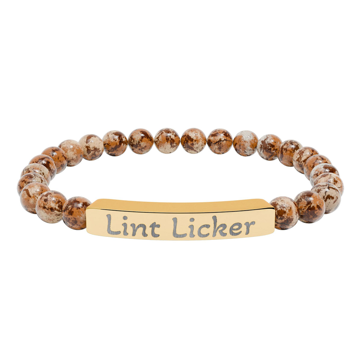Engraved Stone Bracelet - 'Lint Licker'