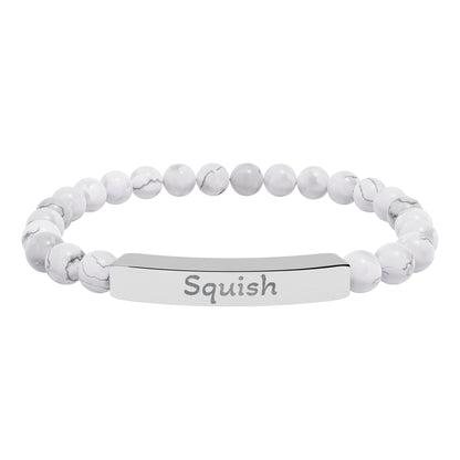Engraved Stone Bracelet - 'Squish'