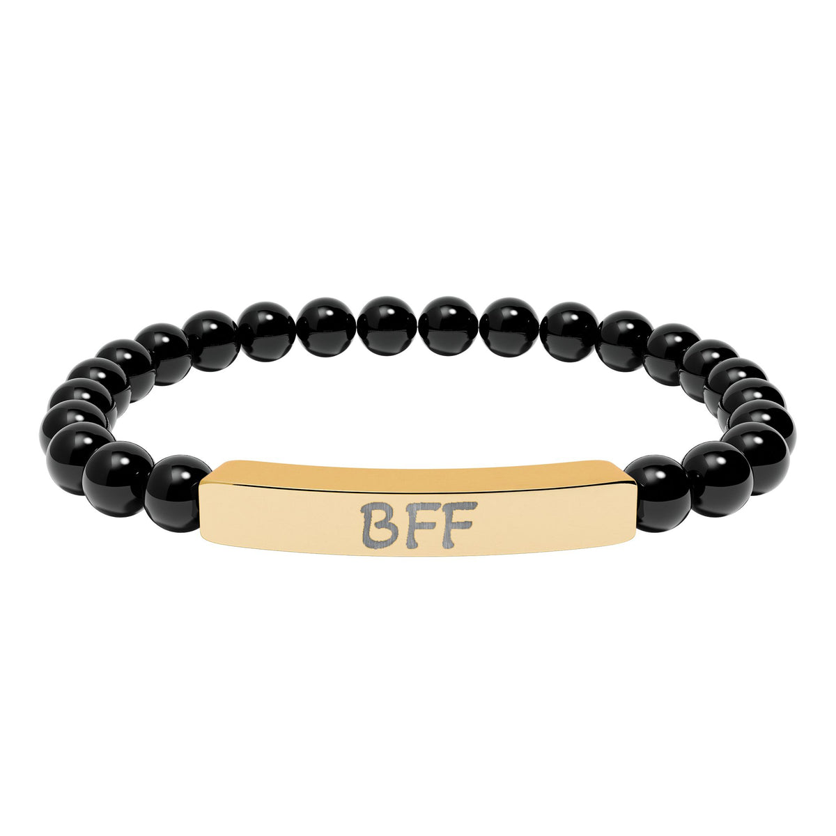 Engraved Stone Bracelet - 'BFF'