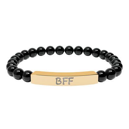Engraved Stone Bracelet - 'BFF'