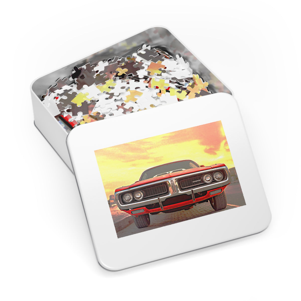 Classic Muscle Car Jigsaw Puzzle with Tin - 1,000-Pieces