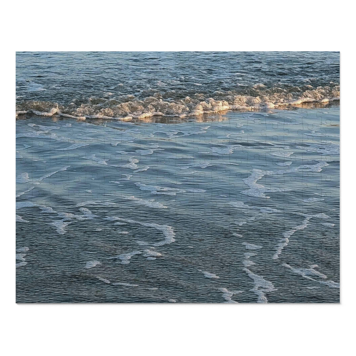 Ocean Shoreline Jigsaw Puzzle with Tin — Calming Beach Waves 252‑Piece Puzzle