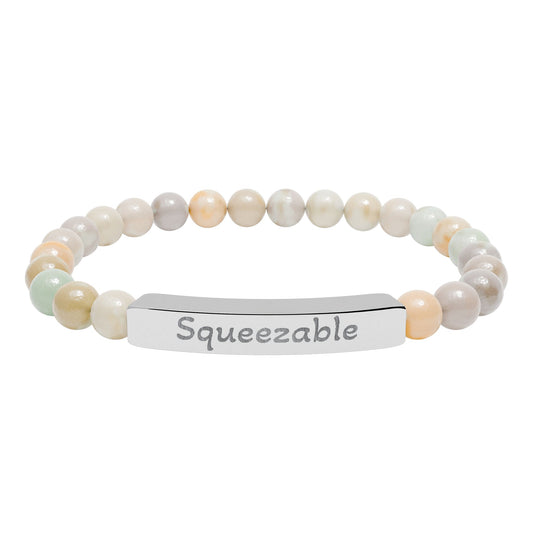 Engraved Stone Bracelet - 'Squeezable'