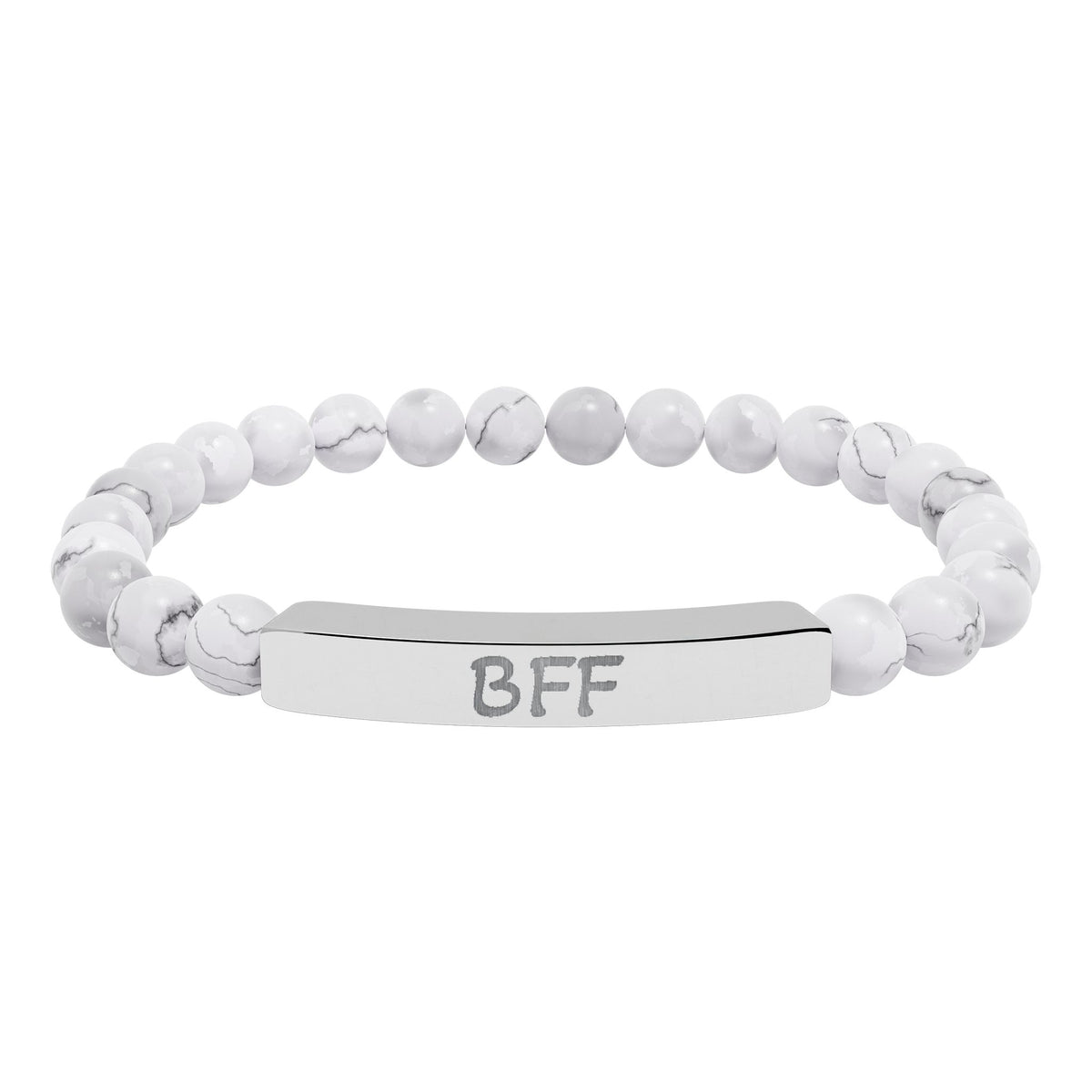 Engraved Stone Bracelet - 'BFF'