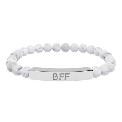 Engraved Stone Bracelet - 'BFF'