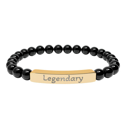 Engraved Stone Bracelet - 'Legendary'