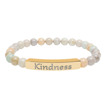 Engraved Stone Bracelet - 'Kindness'