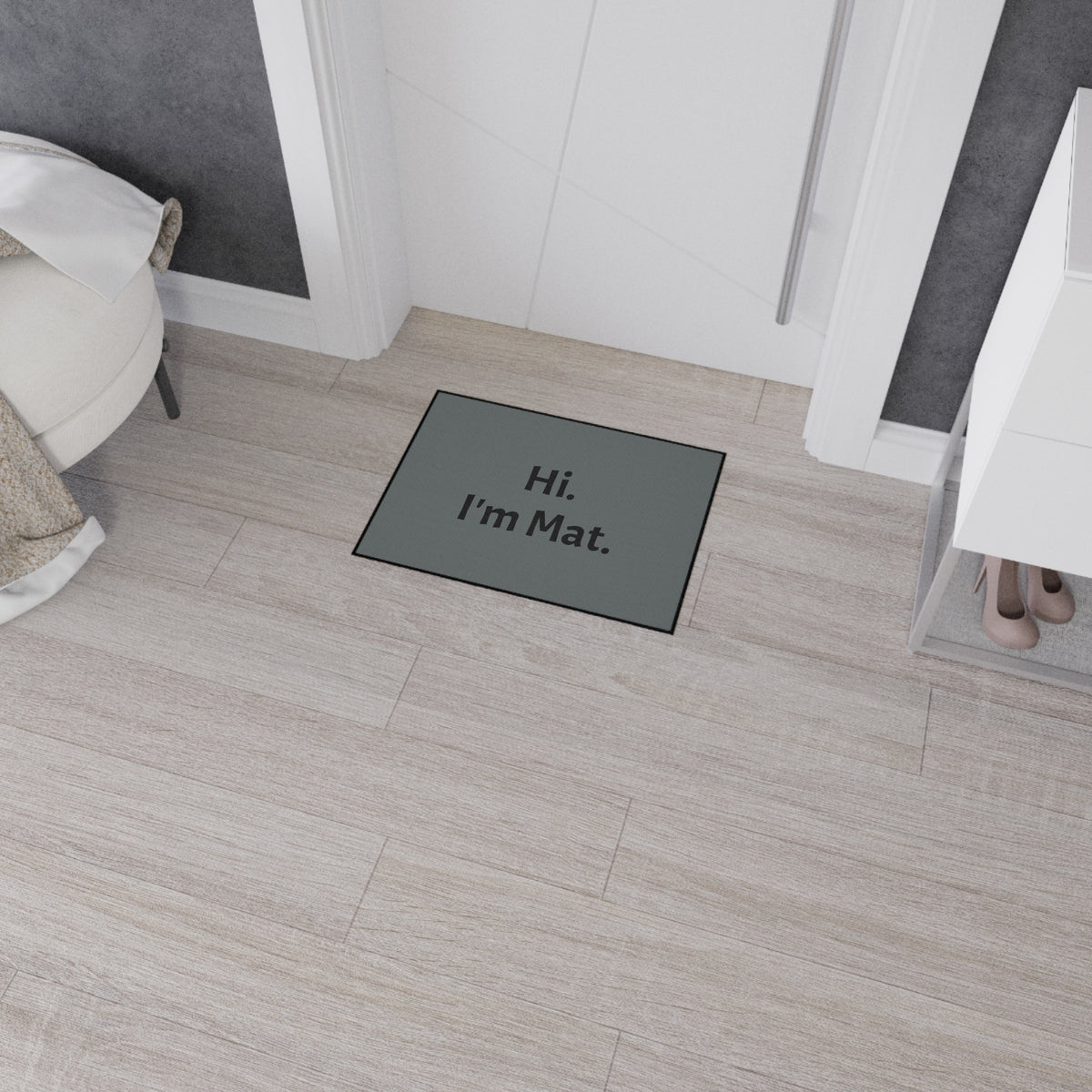 Hi. I'm Mat. (Dark Grey) Heavy-Duty Floor Mat