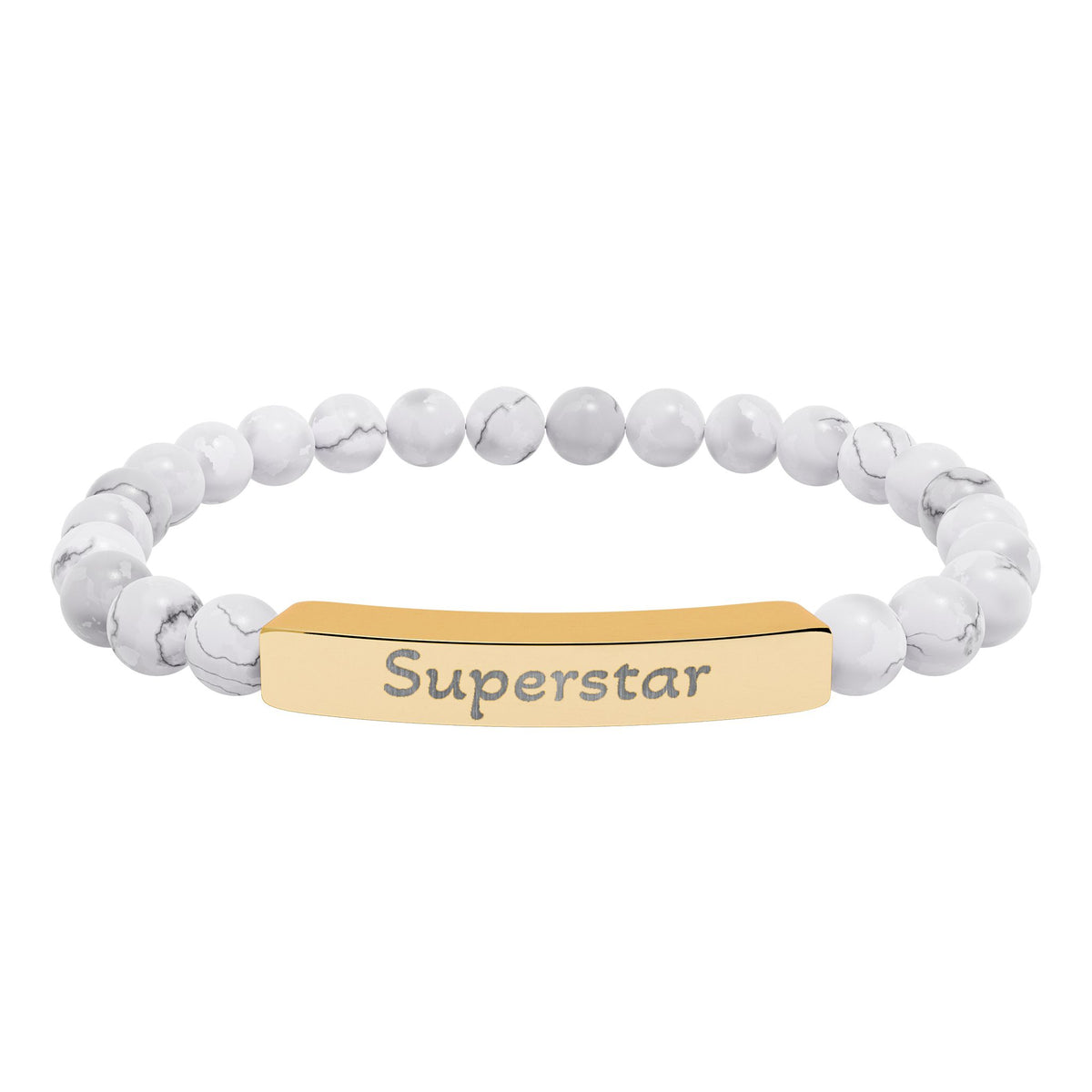 Engraved Stone Bracelet - 'Superstar'