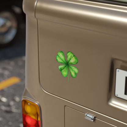 Four-Leaf Clover Die-Cut Sticker — Waterproof/Outdoor