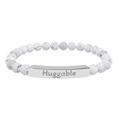 Engraved Stone Bracelet - 'Huggable'