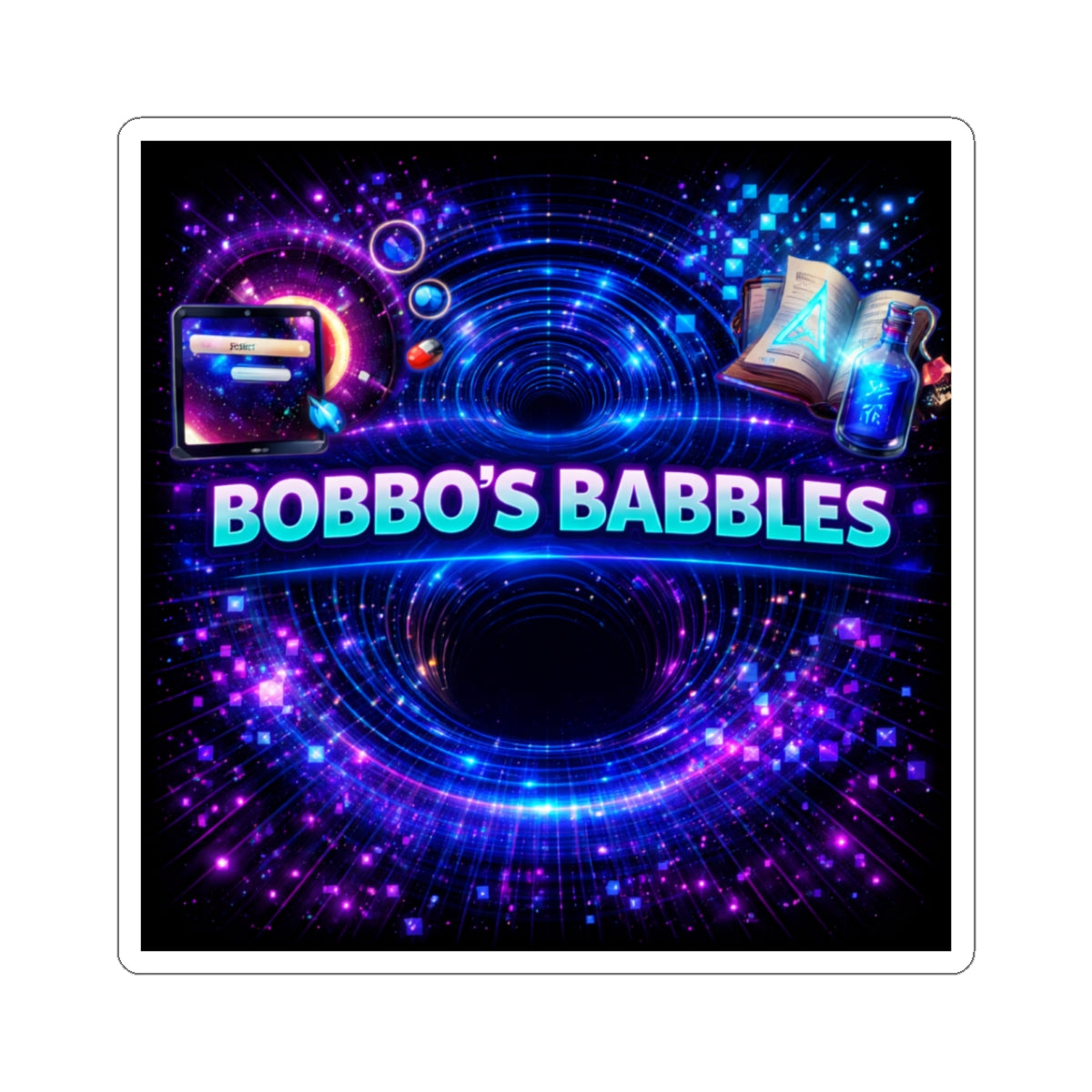 'Bobbo’s Babbles' Matrix Logo Sticker