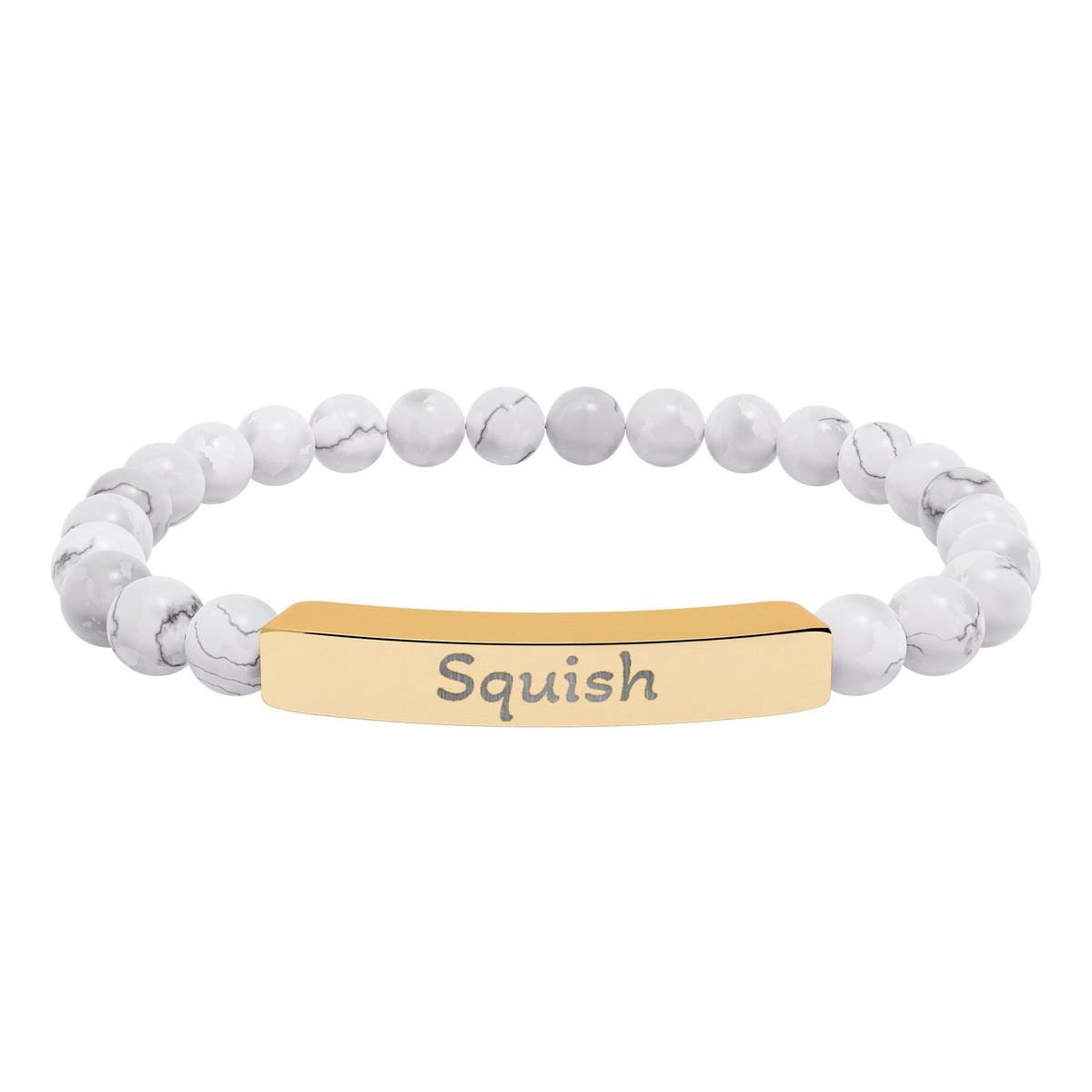 Engraved Stone Bracelet - 'Squish'