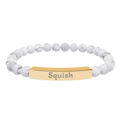 Engraved Stone Bracelet - 'Squish'