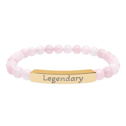 Engraved Stone Bracelet - 'Legendary'