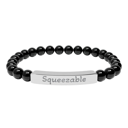 Engraved Stone Bracelet - 'Squeezable'