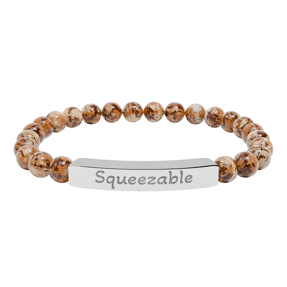Engraved Stone Bracelet - 'Squeezable'