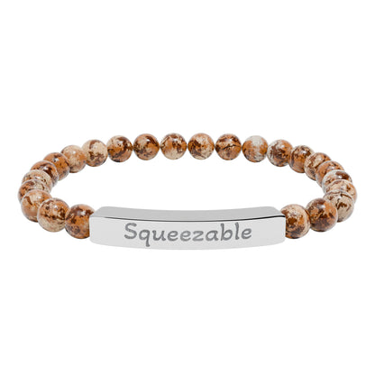 Engraved Stone Bracelet - 'Squeezable'