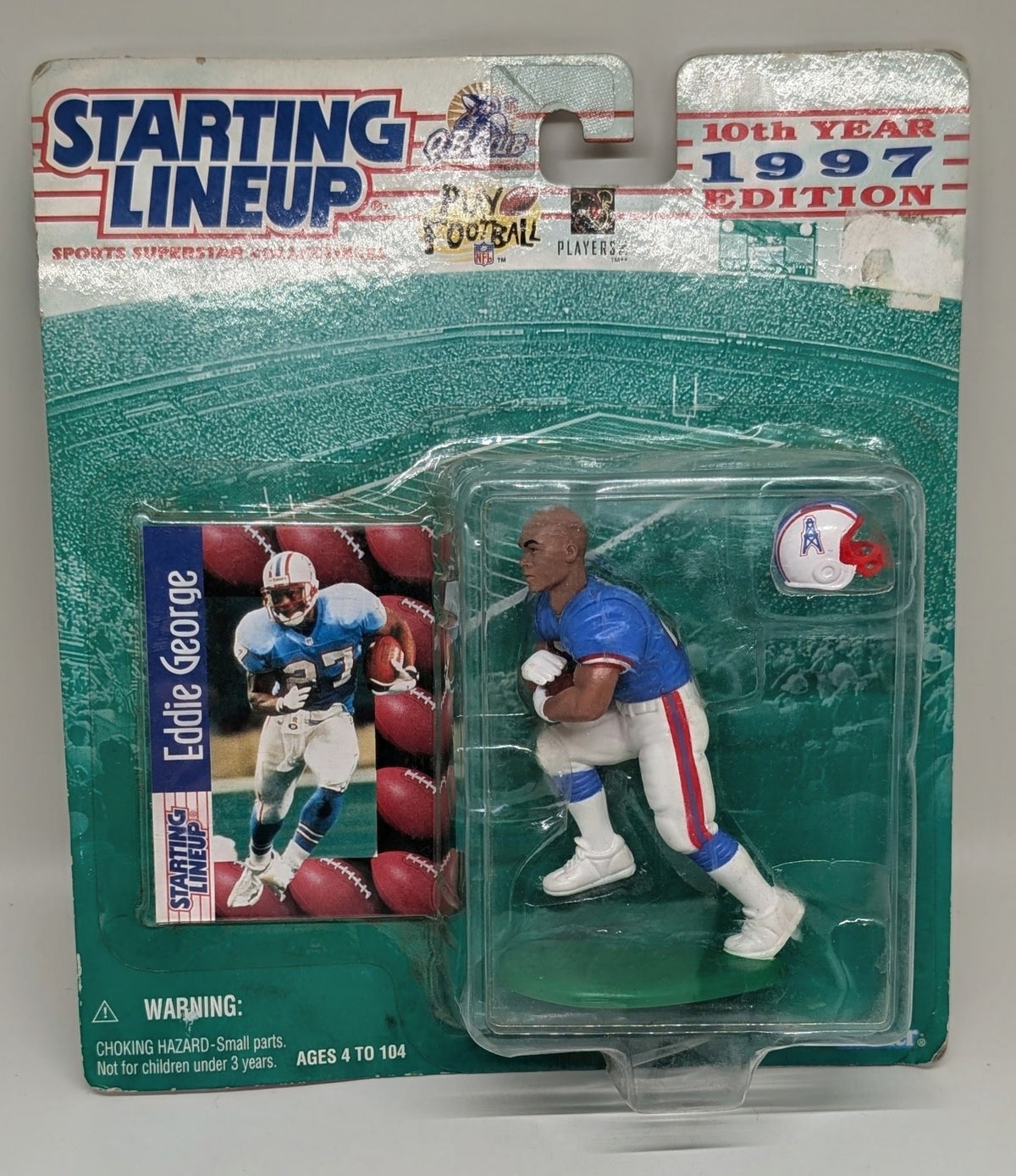 Eddie George Figurine & Warren Moon Card
